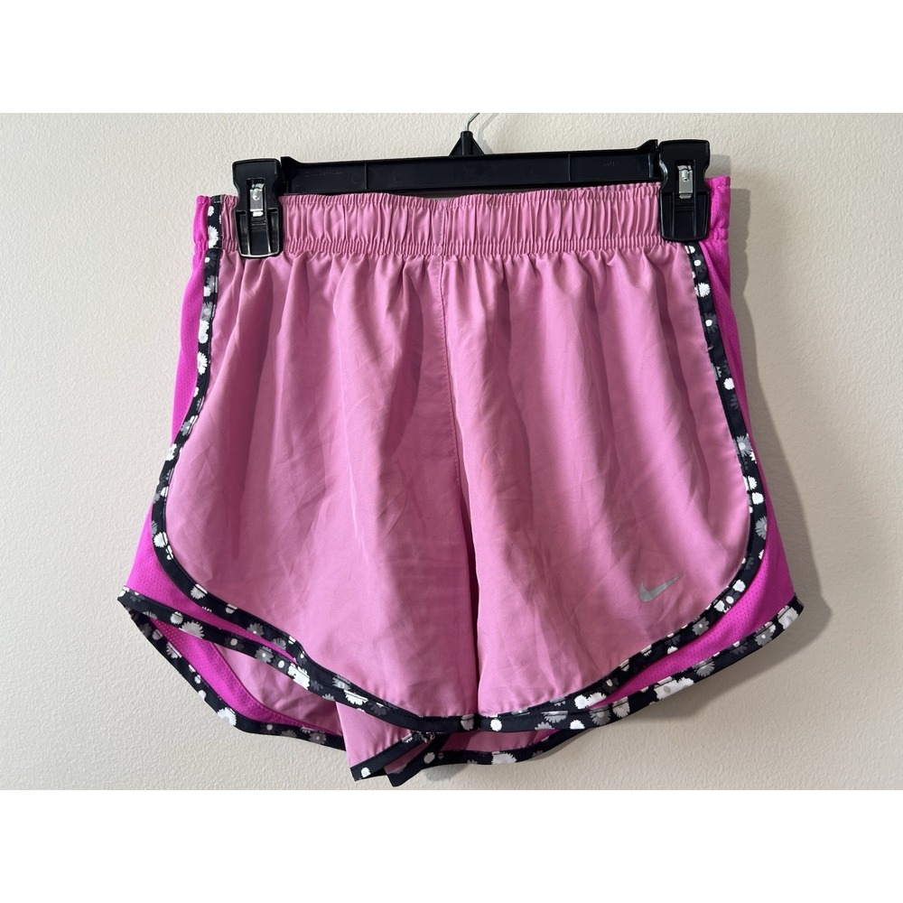Nike Dri-Fit Tempo‎ Running Shorts  Women S Pink Brief Lined Activewear Floral